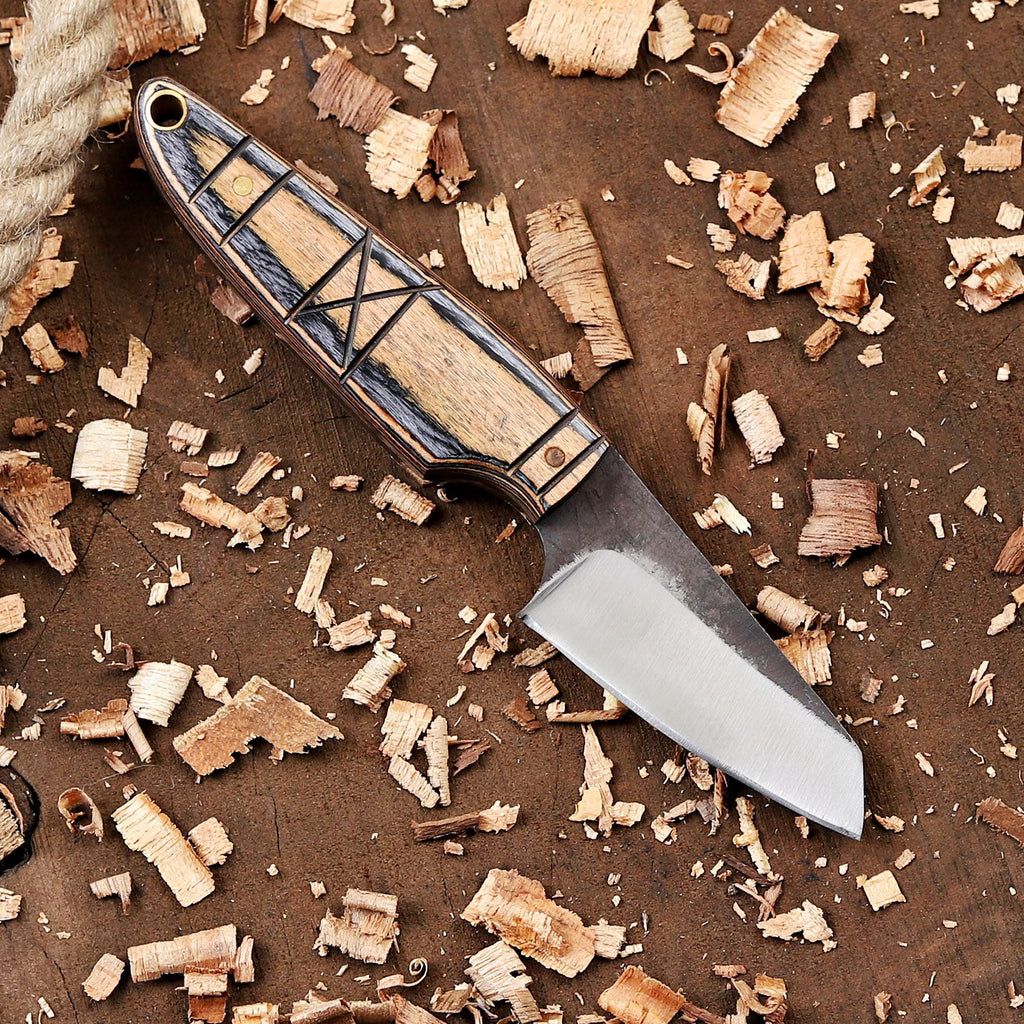 EDC Fixed Blade Knife with Cross Body Sheath