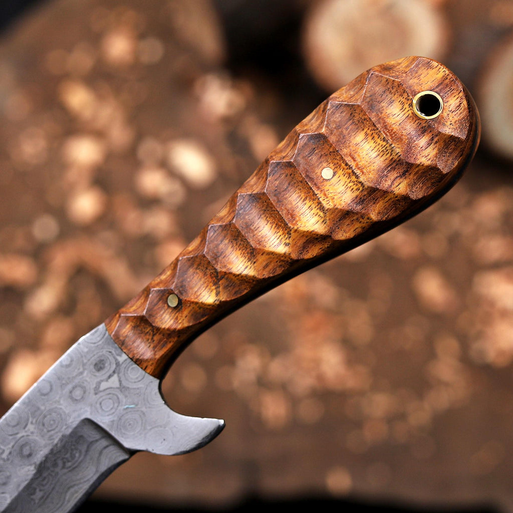 Personalized Bull Cutter Knife with Vertical Sheath