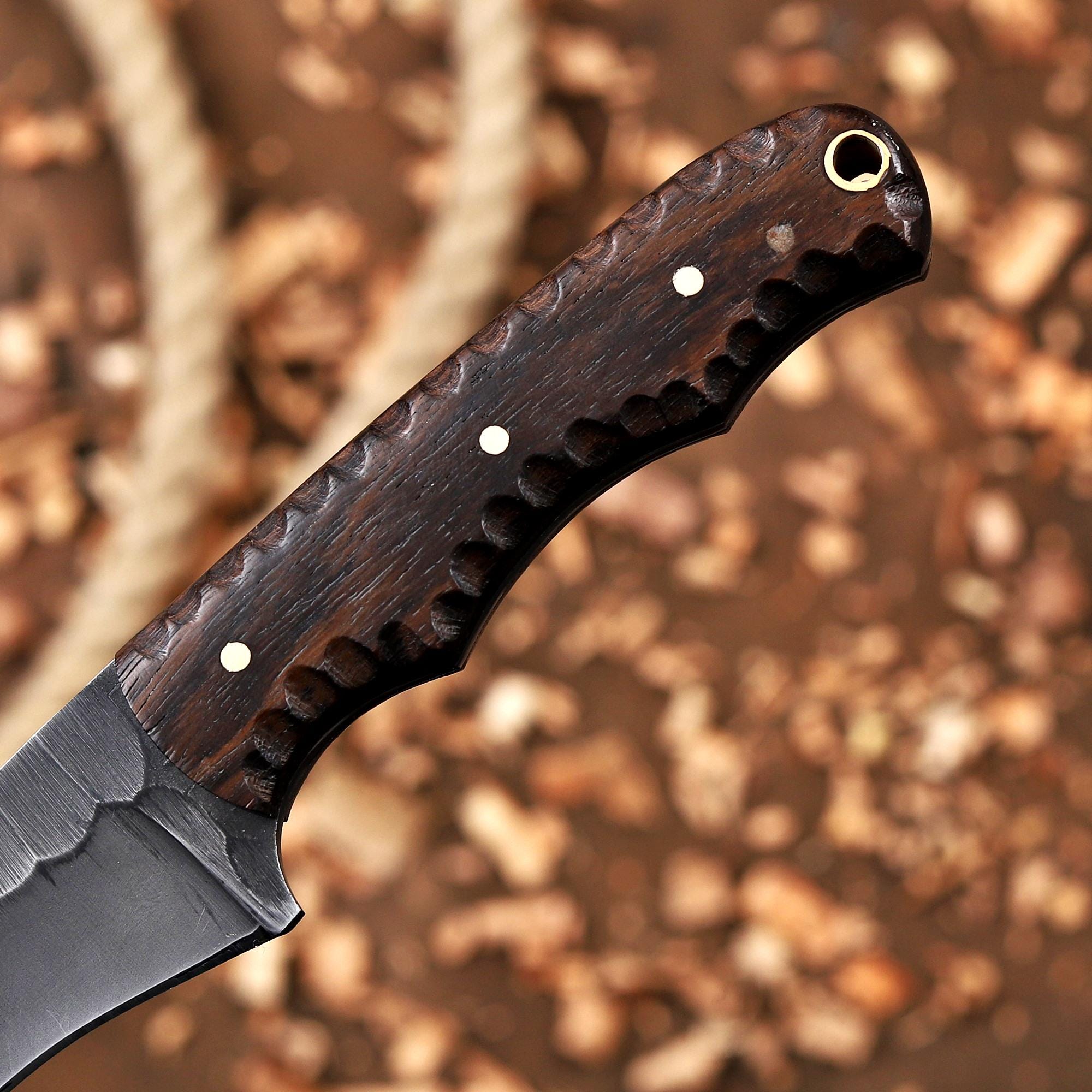 Personalized EDC Hawkbill Knife with Sheath – Custom Fixed Blade Knives Gift for Men, Laser Engraved Gifts for Groomsmen, Husband, Father