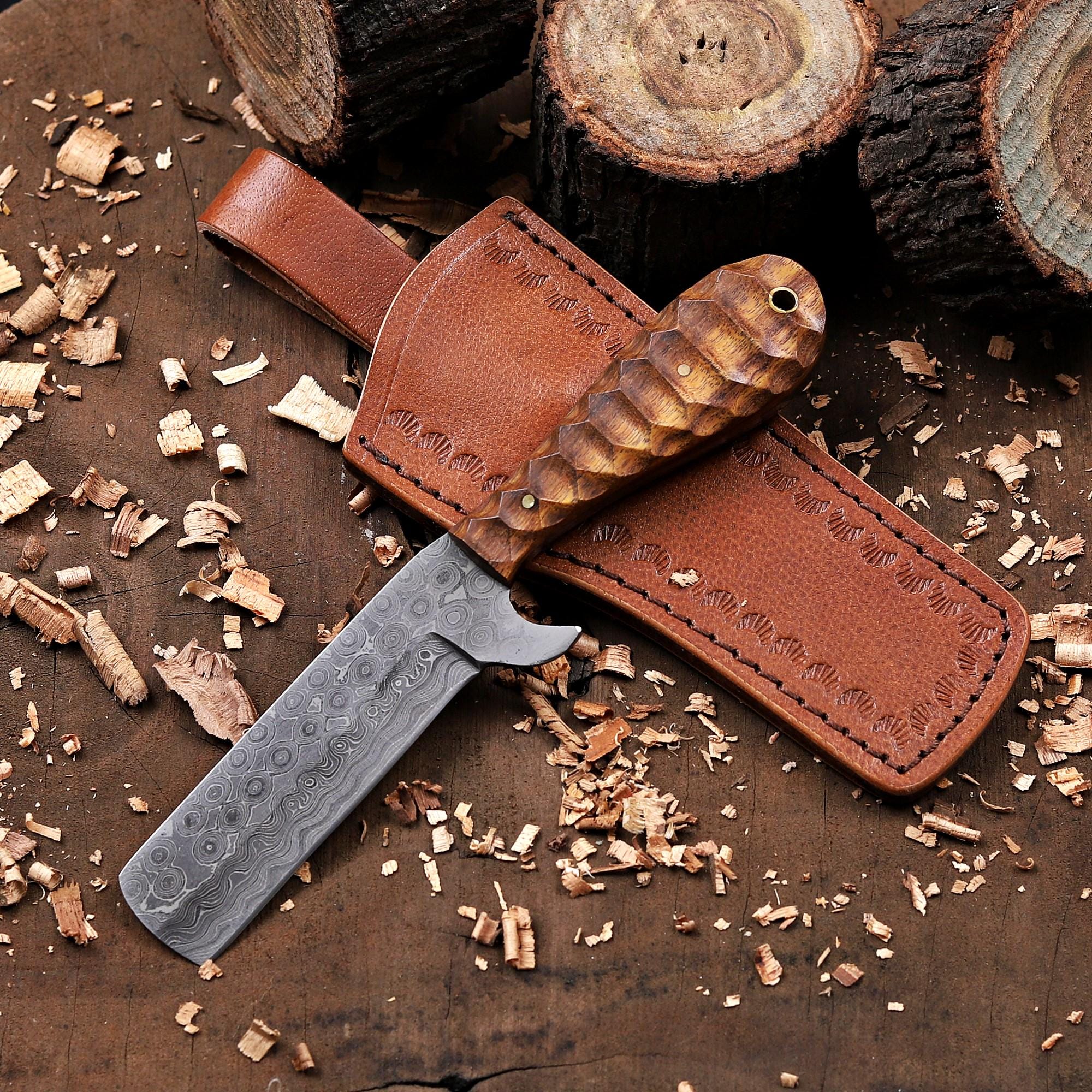 Personalized Bull Cutter Knife with Vertical Sheath