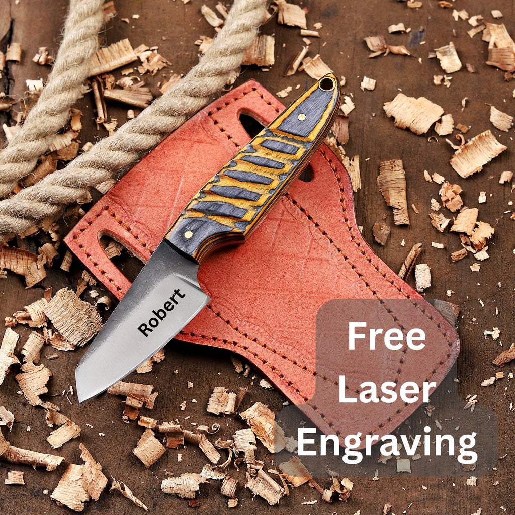 EDC Fixed Blade Knife with Cross Body Sheath