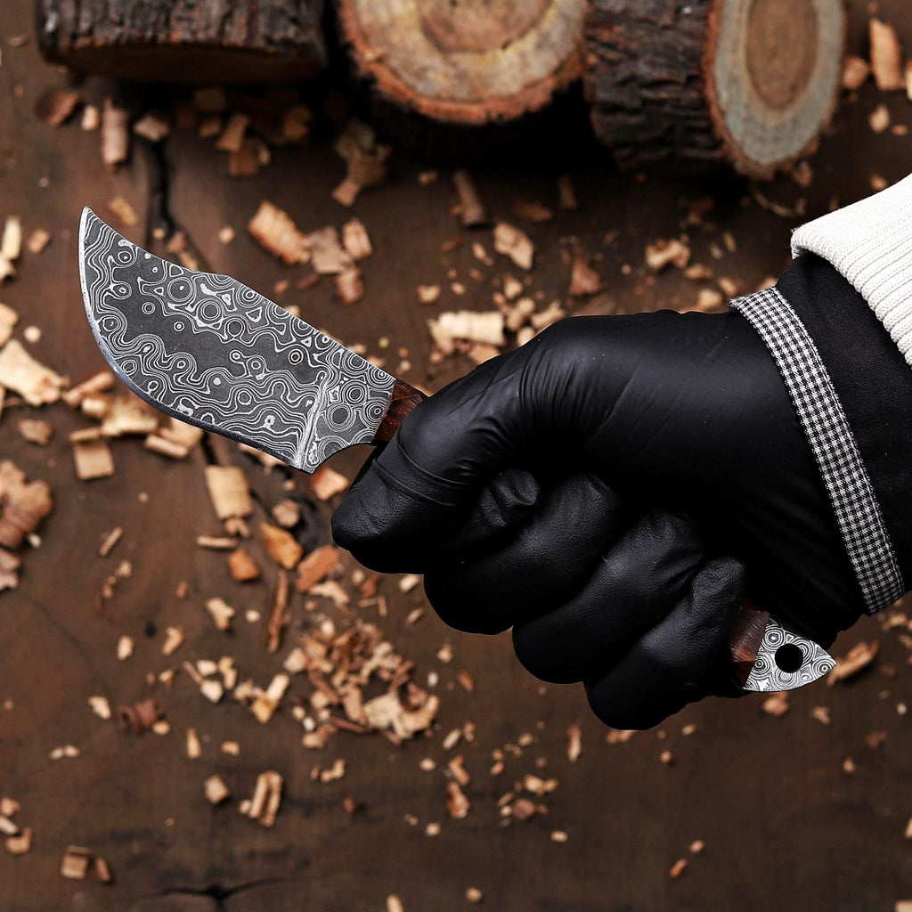 Personalized Damascus Steel EDC Fixed Blade Knife