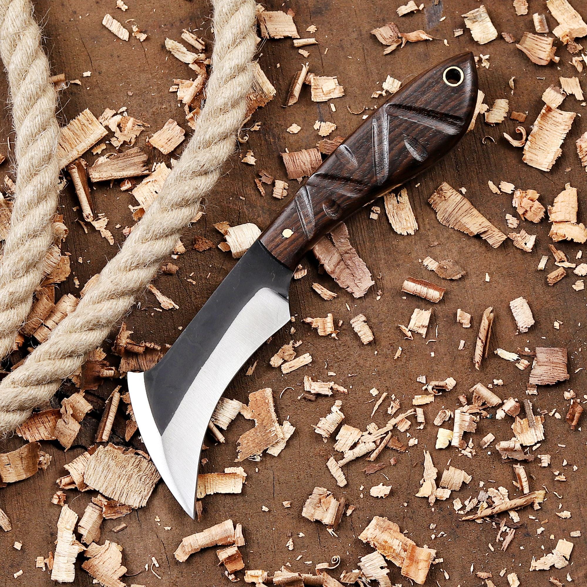 Personalized Hawkbill Knife with Sheath