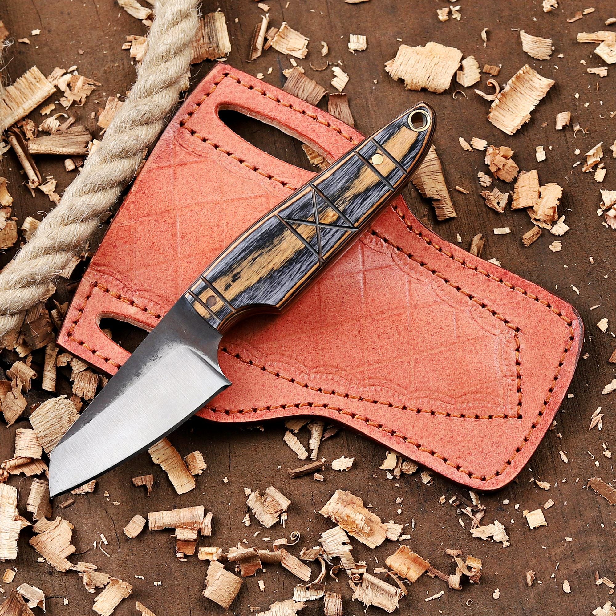 EDC Fixed Blade Knife with Cross Body Sheath