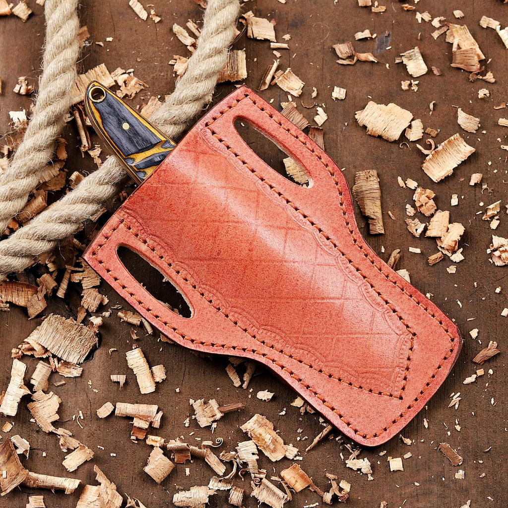 EDC Fixed Blade Knife with Cross Body Sheath