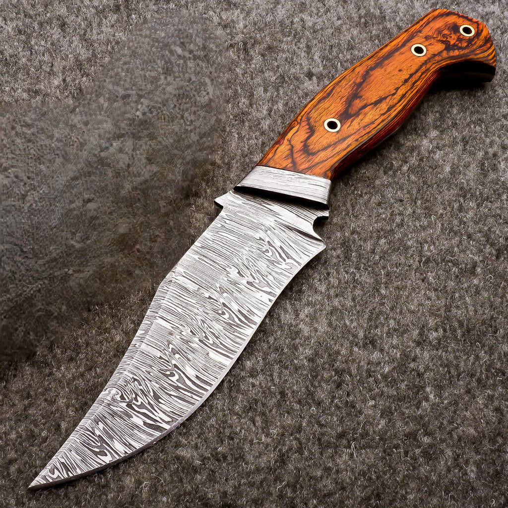 Handmade Damascus Fixed Blade Knife – Full Tang Outdoor Knife