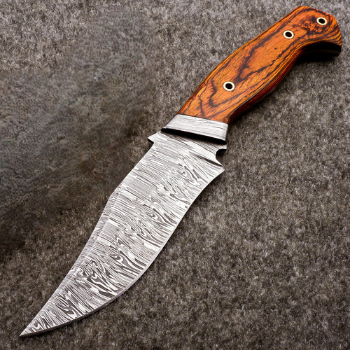 Handmade Damascus Fixed Blade Knife – Full Tang Outdoor Knife