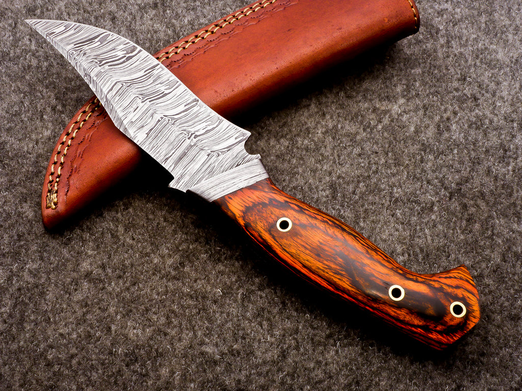 Handmade Damascus Fixed Blade Knife – Full Tang Outdoor Knife