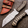 Damascus Steel Tanto Fixed Blade Hunting Knife