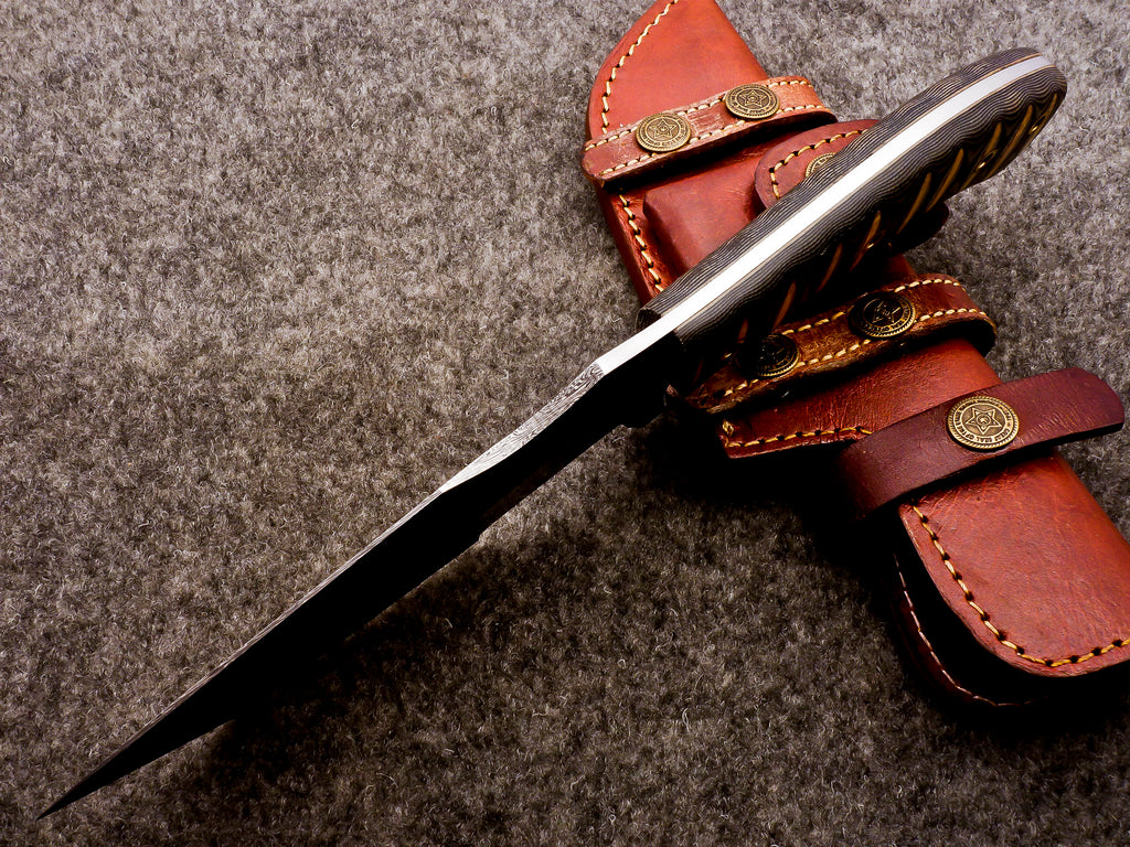 Damascus Steel Tanto Fixed Blade Hunting Knife