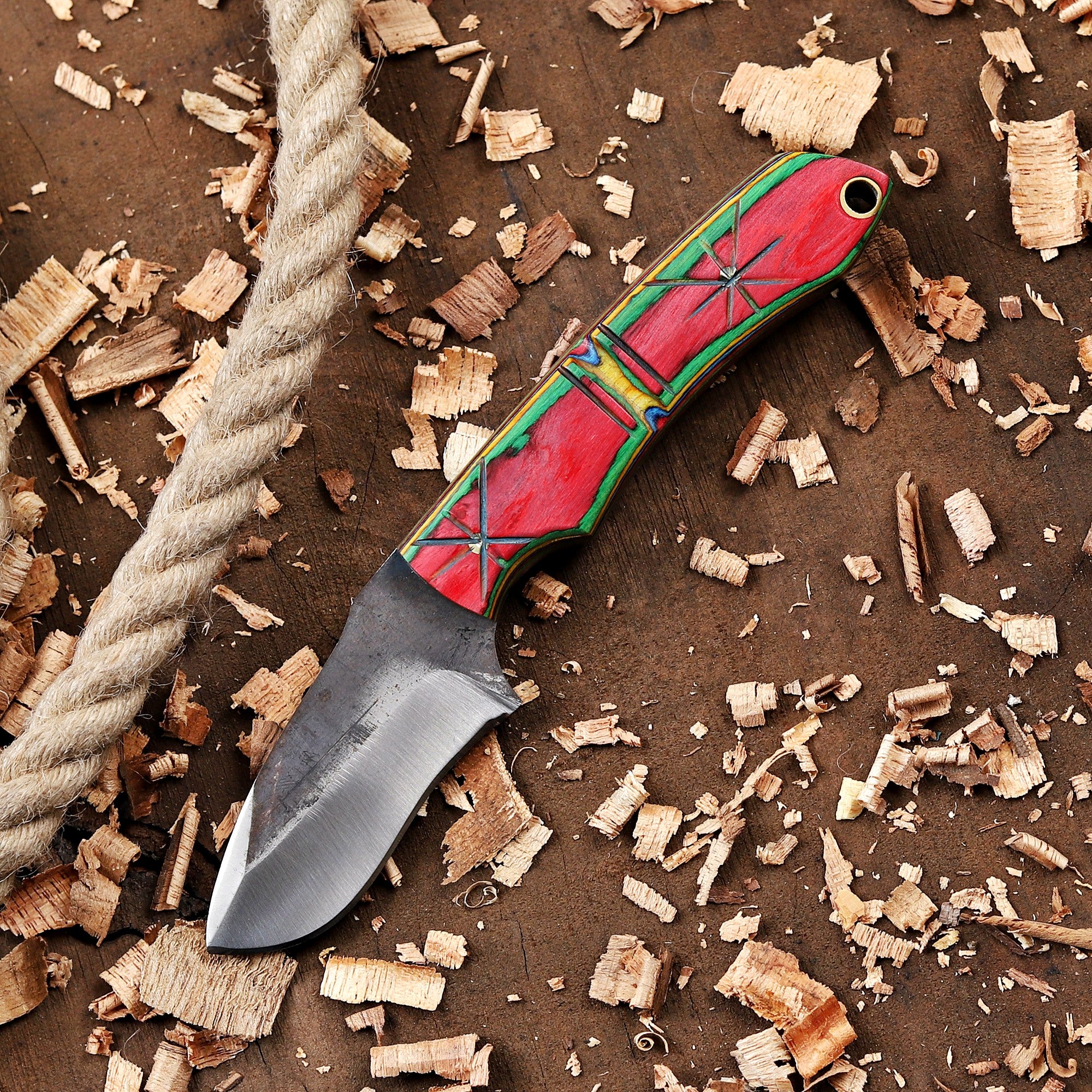 Personalized EDC Fixed Blade Knife with Sheath