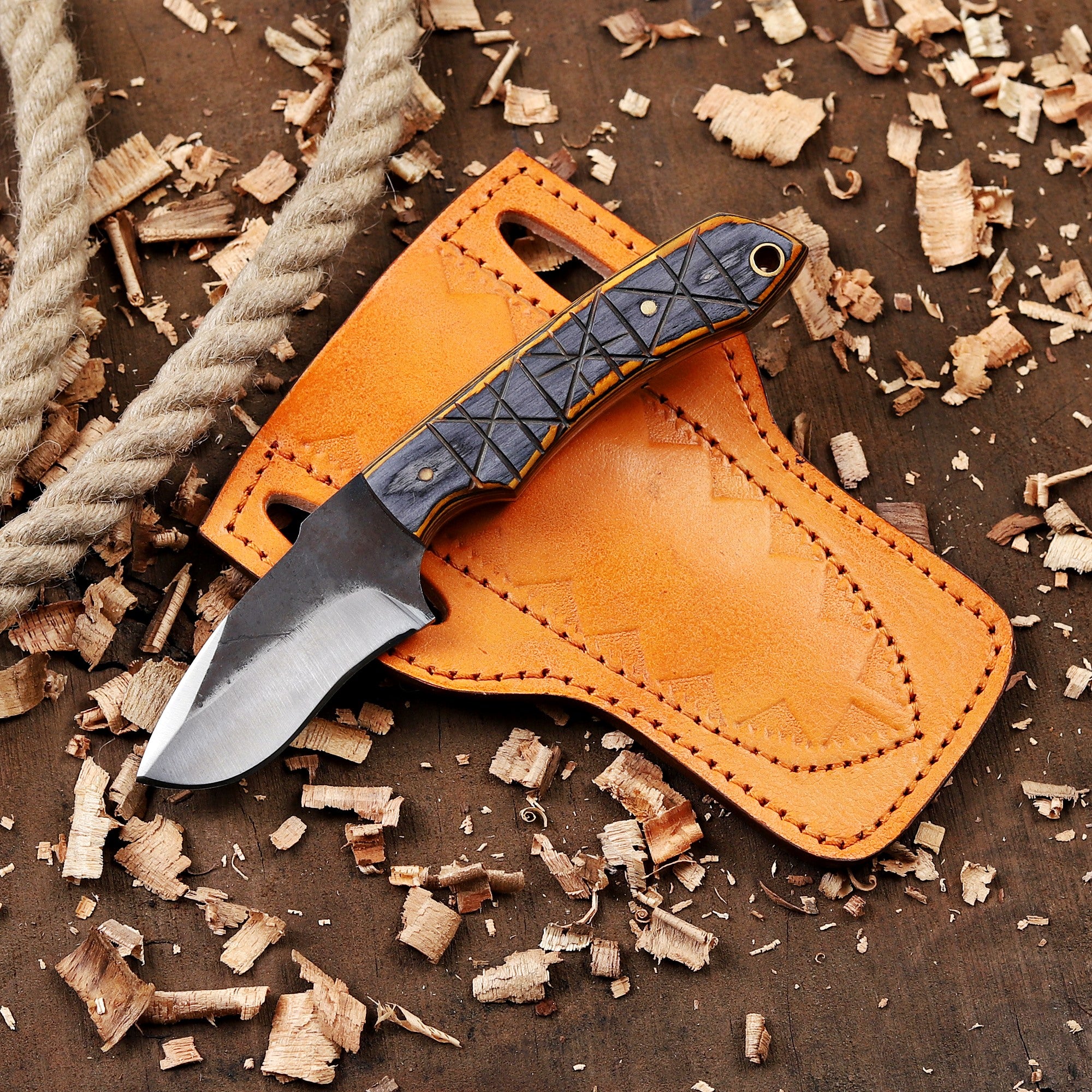 Personalized EDC Fixed Blade Knife with Sheath
