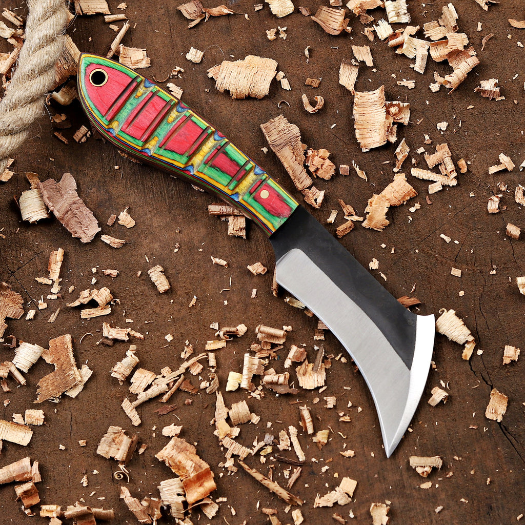 Personalized Hawkbill Knife with Sheath