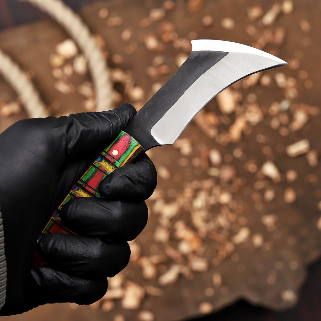 Personalized Hawkbill Knife with Sheath
