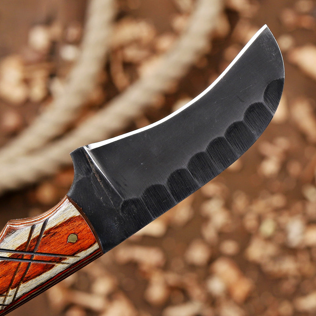 Personalized EDC Hawkbill Knife with Sheath – Custom Fixed Blade Knives Gift for Men, Laser Engraved Gifts for Groomsmen, Husband, Father