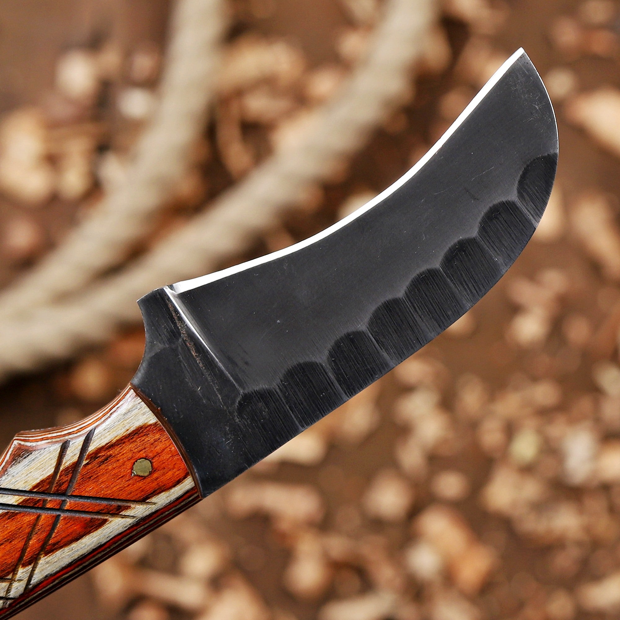 Personalized EDC Hawkbill Knife with Sheath – Custom Fixed Blade Knives Gift for Men, Laser Engraved Gifts for Groomsmen, Husband, Father