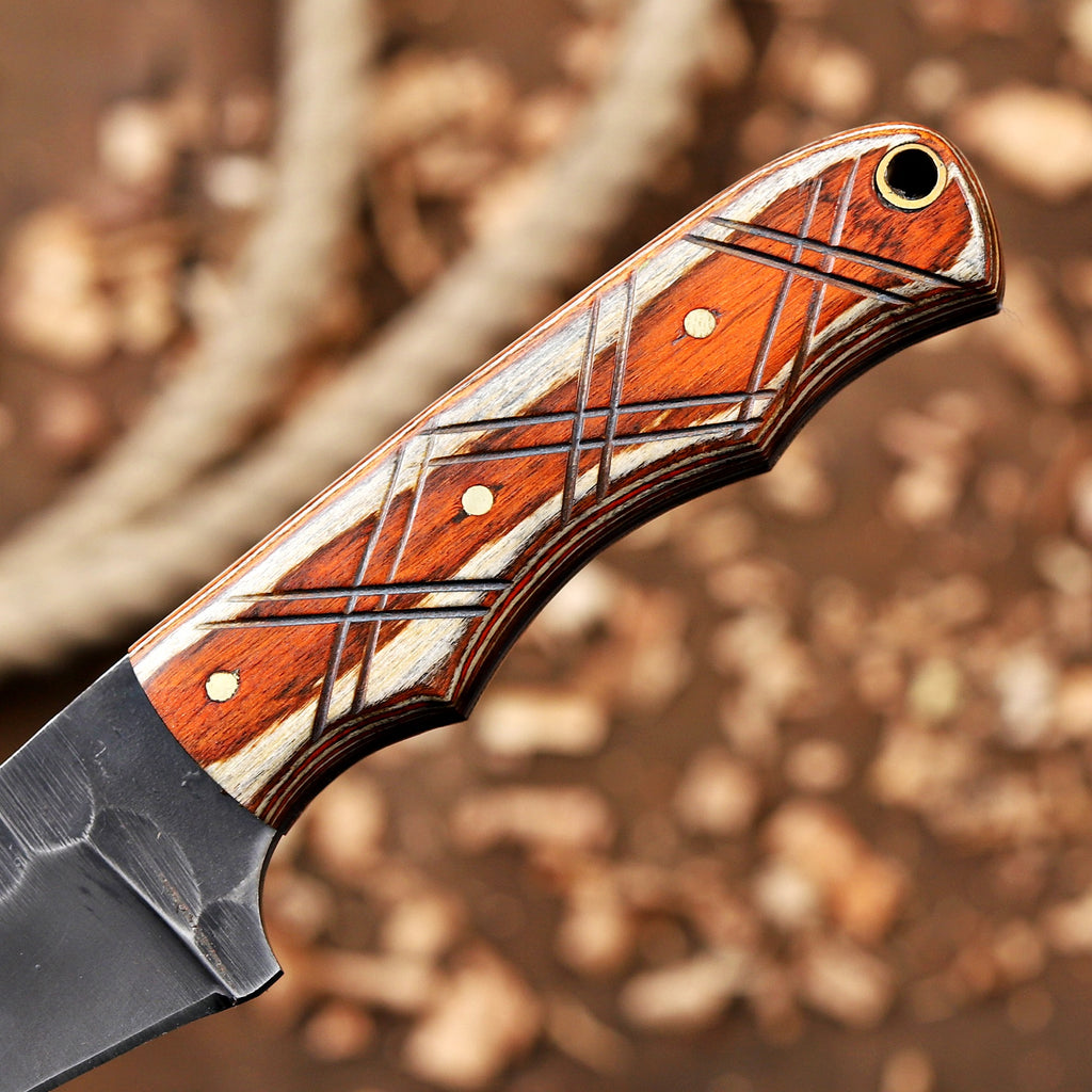 Personalized EDC Hawkbill Knife with Sheath – Custom Fixed Blade Knives Gift for Men, Laser Engraved Gifts for Groomsmen, Husband, Father