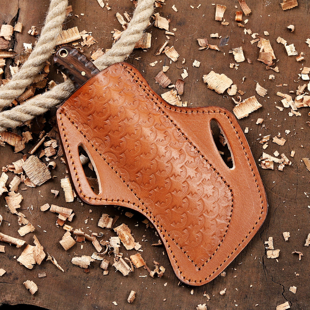 Personalized EDC Hawkbill Knife with Sheath – Custom Fixed Blade Knives Gift for Men, Laser Engraved Gifts for Groomsmen, Husband, Father