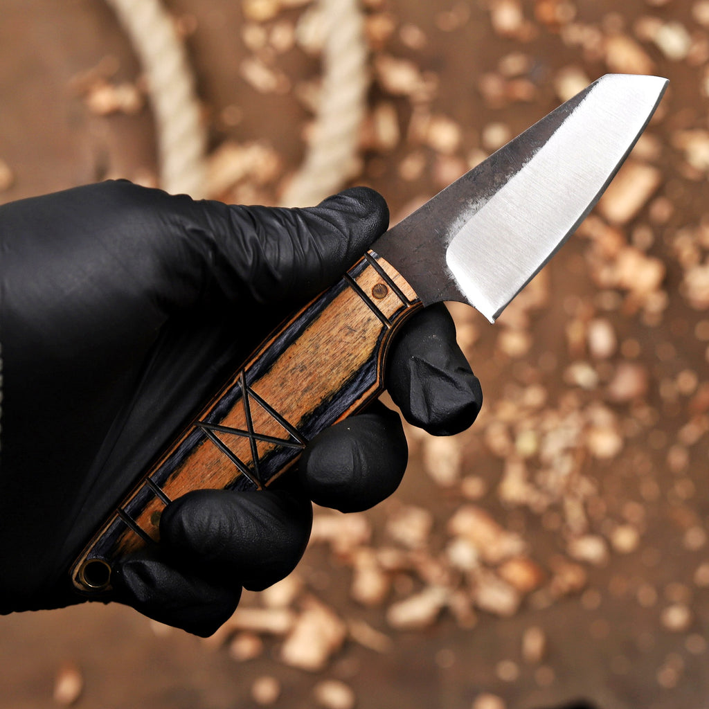 EDC Fixed Blade Knife with Cross Body Sheath