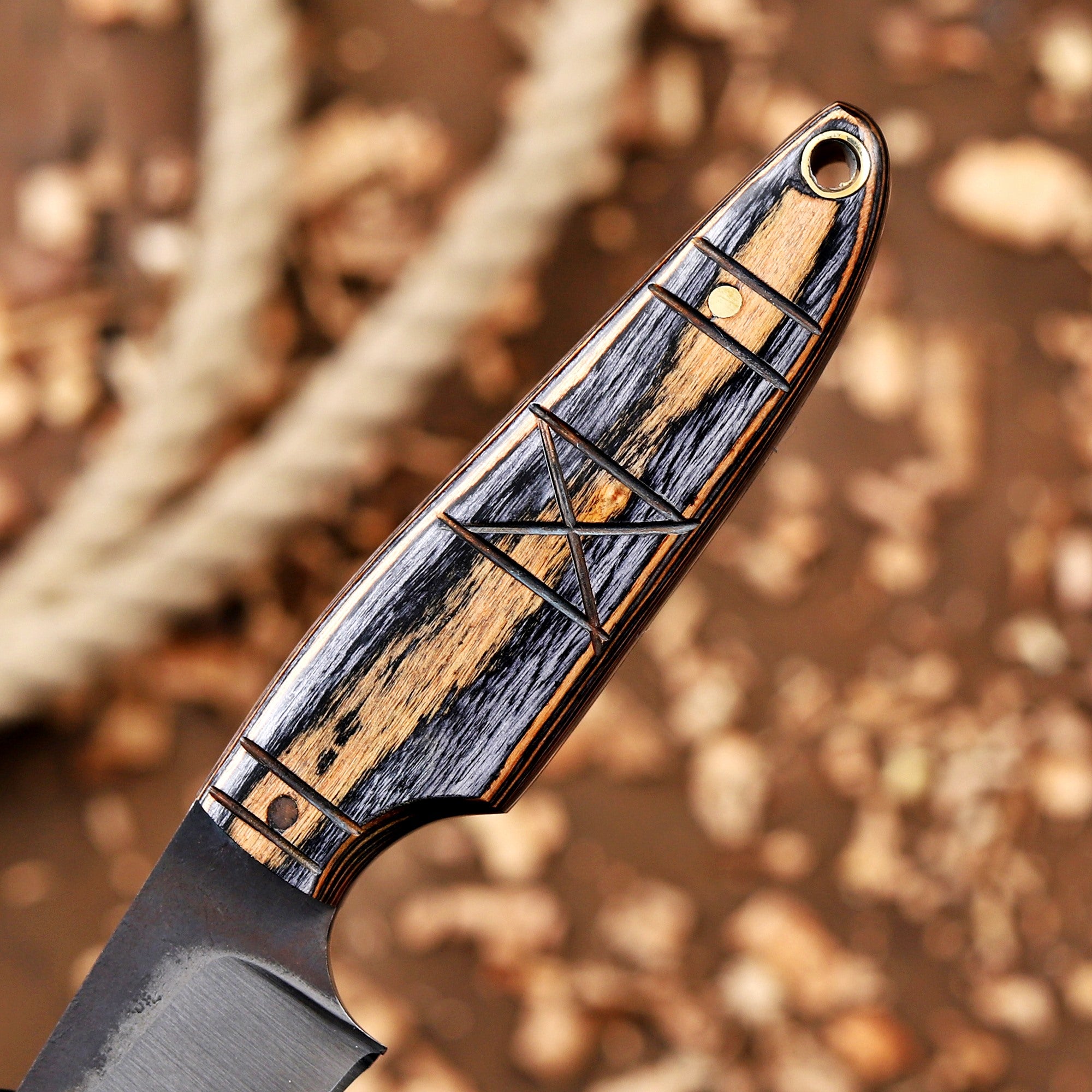 EDC Fixed Blade Knife with Cross Body Sheath
