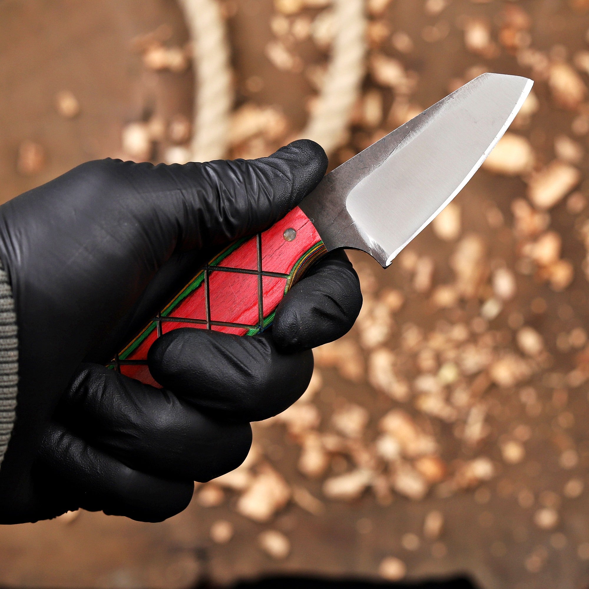 EDC Fixed Blade Knife with Cross Body Sheath