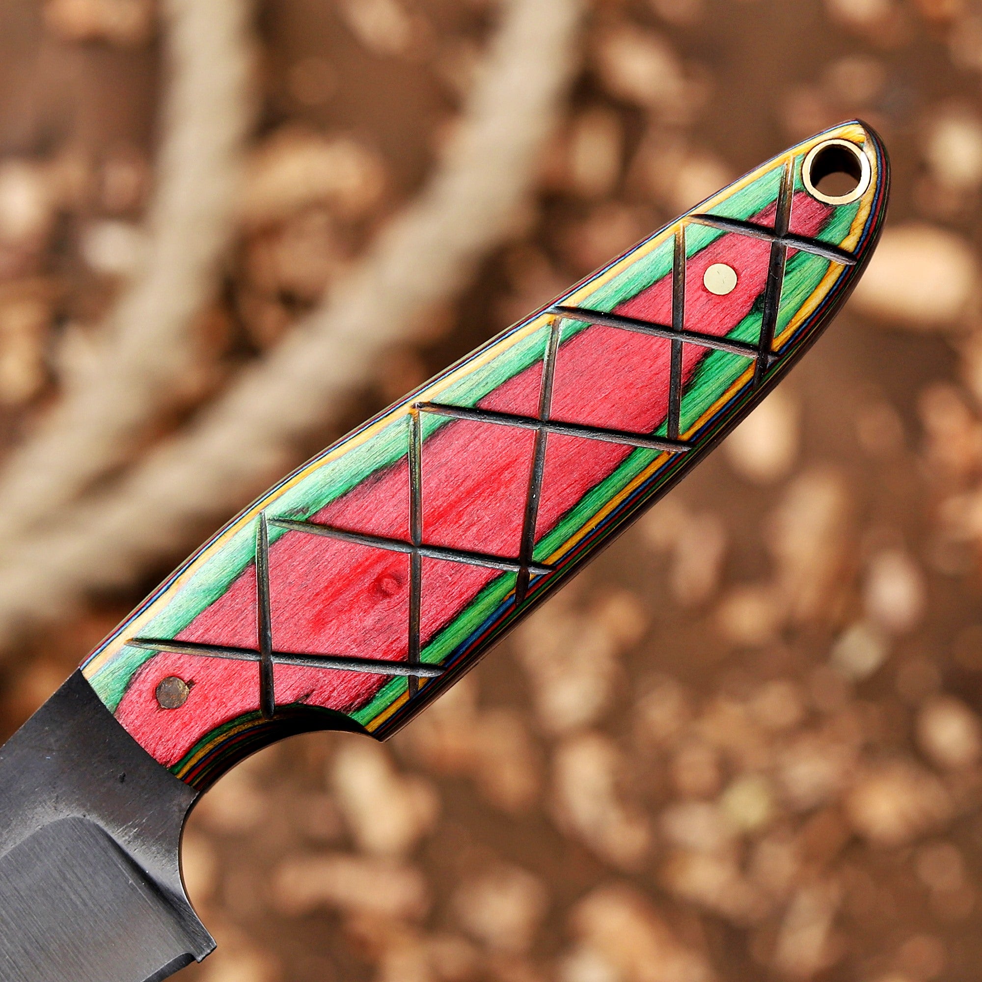 EDC Fixed Blade Knife with Cross Body Sheath