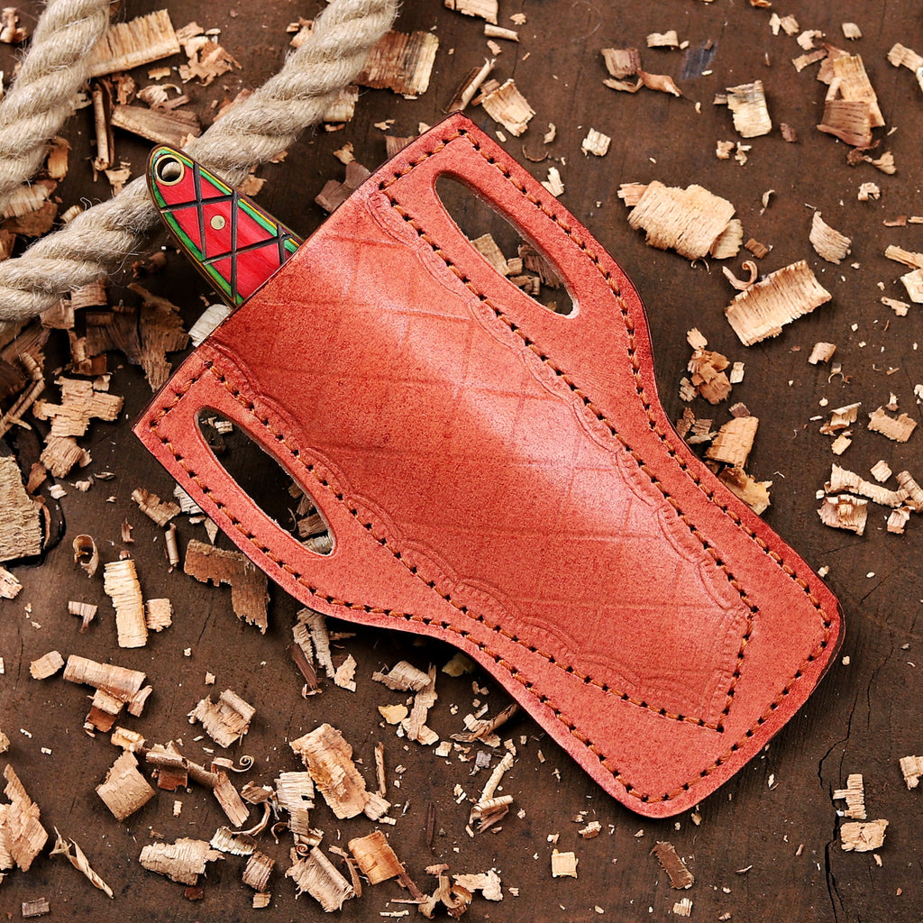 EDC Fixed Blade Knife with Cross Body Sheath