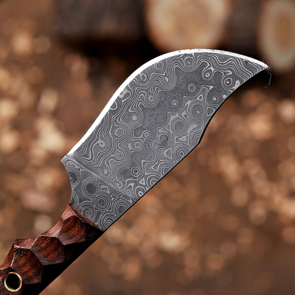 Personalized Damascus Steel EDC Fixed Blade Knife