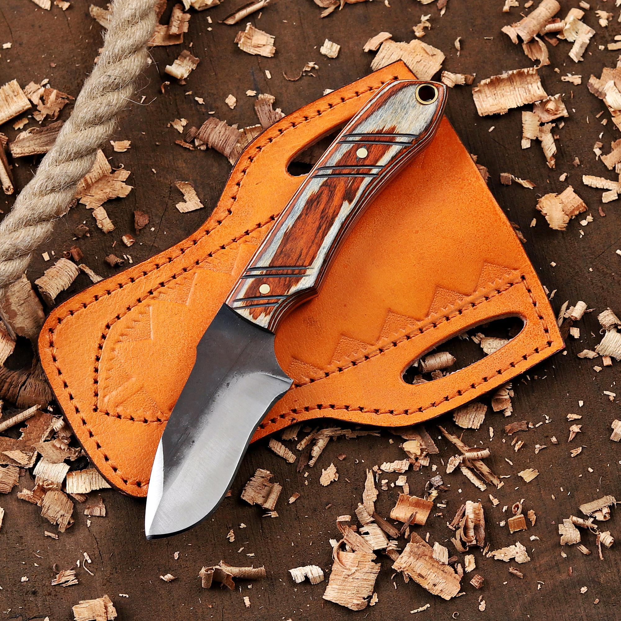 Personalized EDC Fixed Blade Knife with Sheath