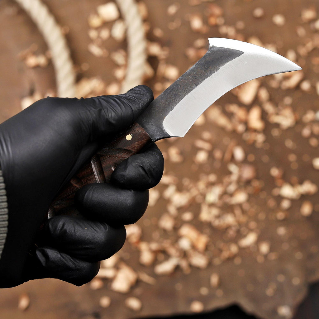 Personalized Hawkbill Knife with Sheath