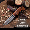 Handmade Copper Damascus Hunting Knife