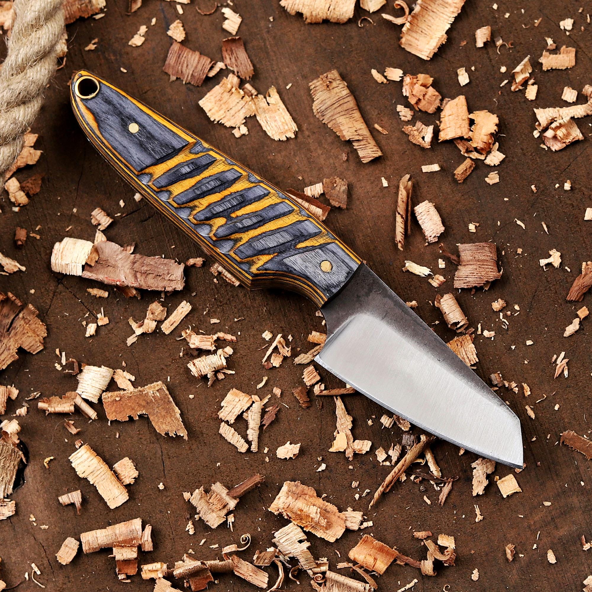 EDC Fixed Blade Knife with Cross Body Sheath