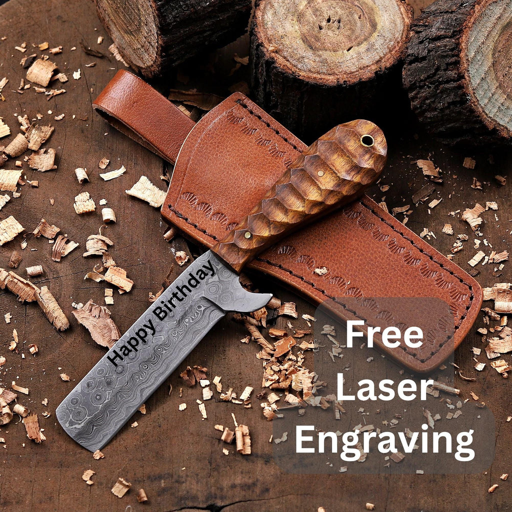 Personalized Bull Cutter Knife with Vertical Sheath