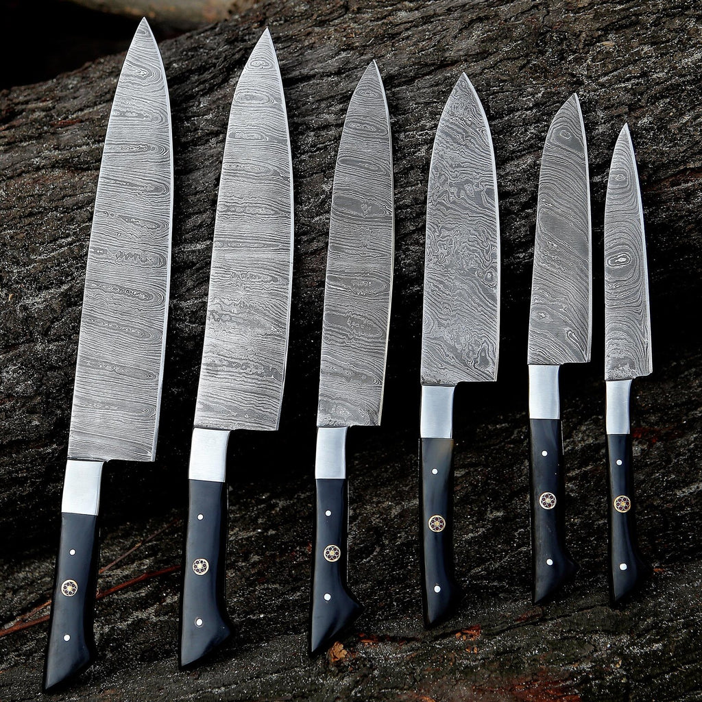 Handmade Damascus Kitchen Knife Set – Professional Chef Knives
