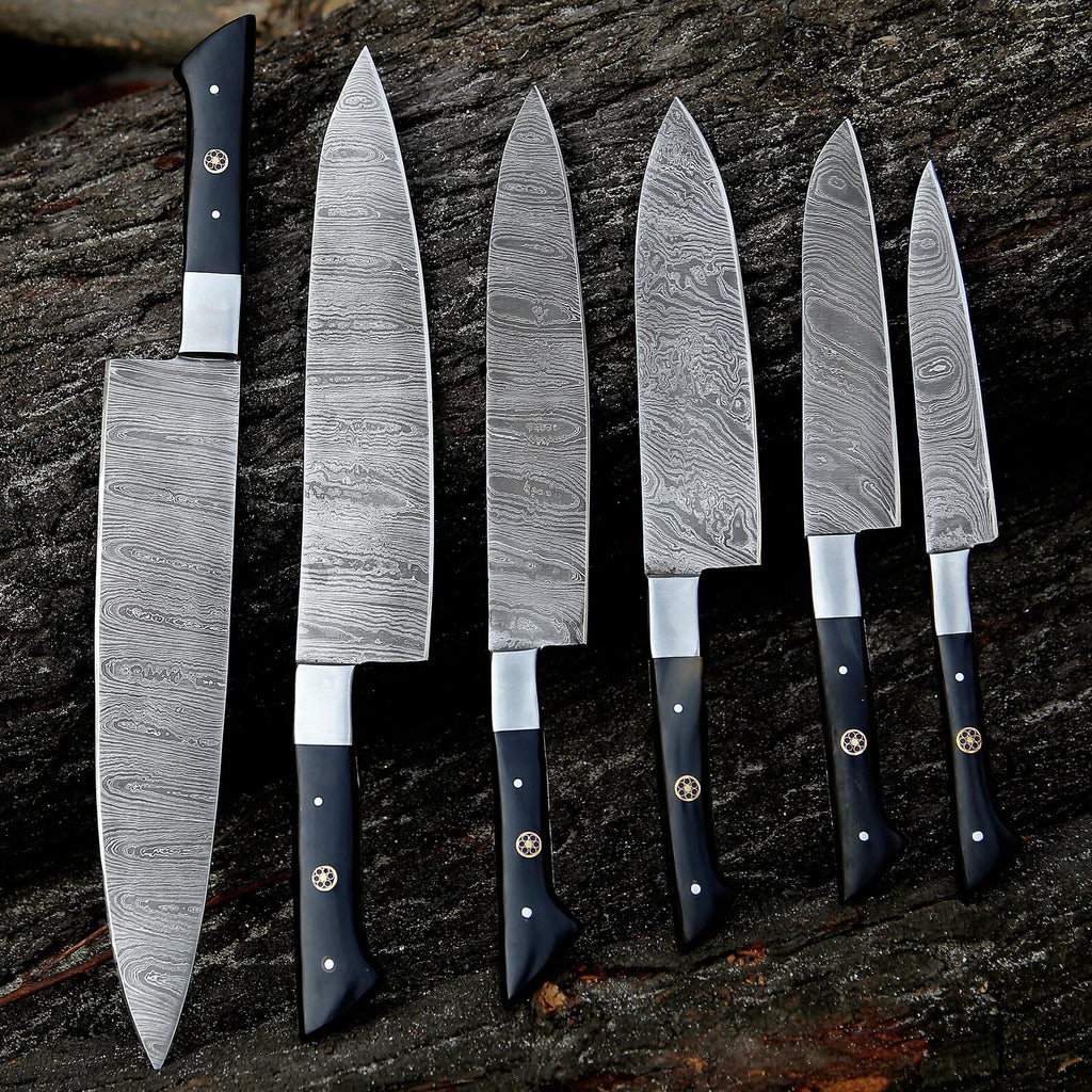 Handmade Damascus Kitchen Knife Set – Professional Chef Knives