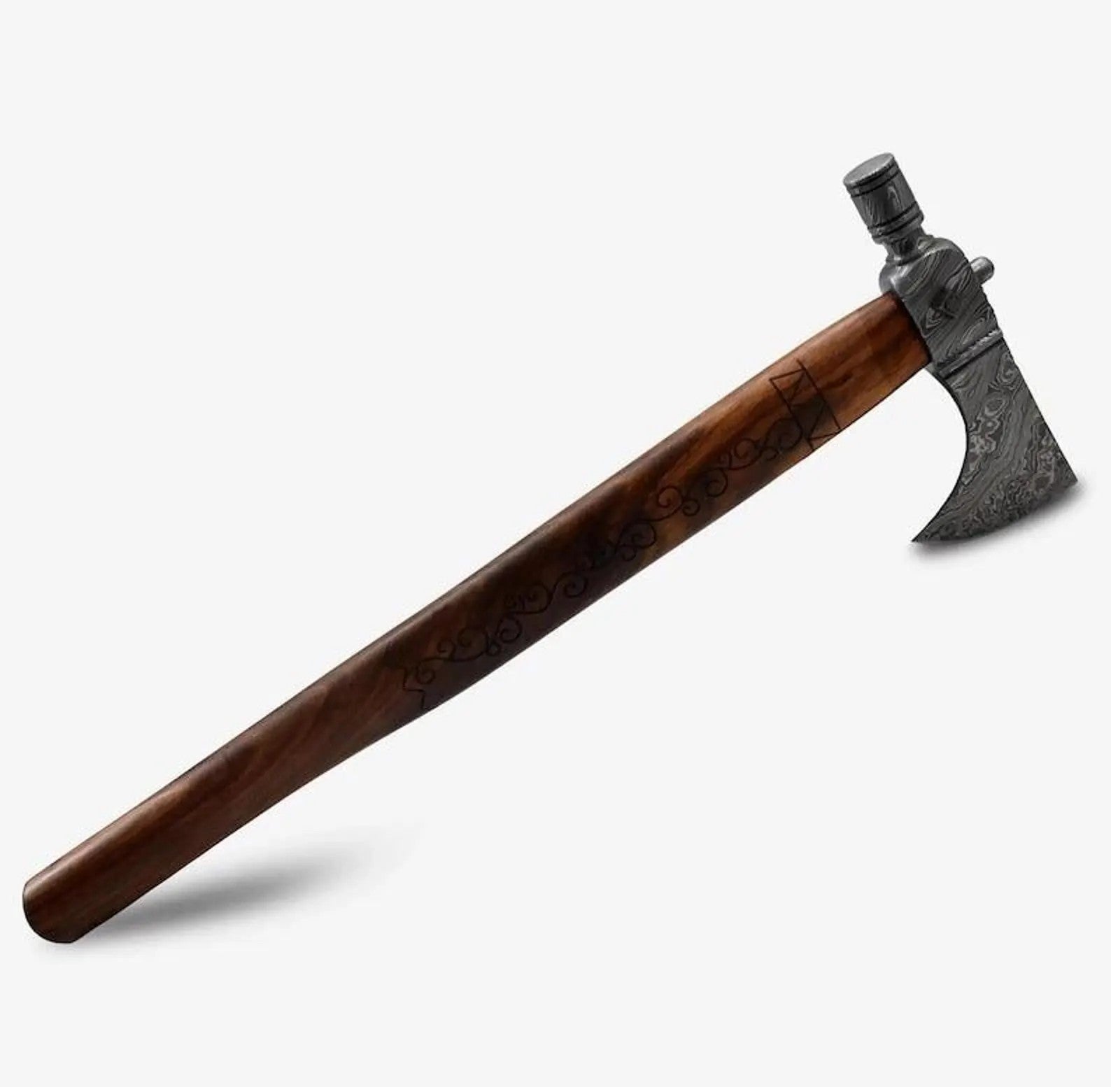 Nordic Forge Hand Forged Damascus Viking Axe