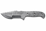 Premium Damascus steel knife blank with full tang design and custom handle mounting holes