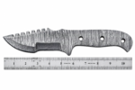 Premium Damascus steel knife blank with full tang design and custom handle mounting holes