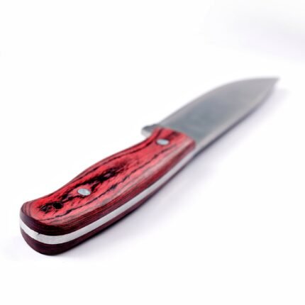 Red Wooden Handle Bushcraft Knife