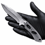 Hand Forged Knife with fixed blade and skeleton handle