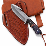 Damascus Gut Hook Hunting Knife