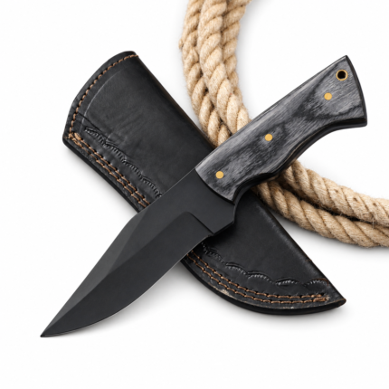Black Coated Hunting Knife