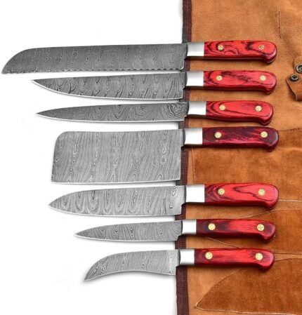 Damascus Kitchen Knife Set