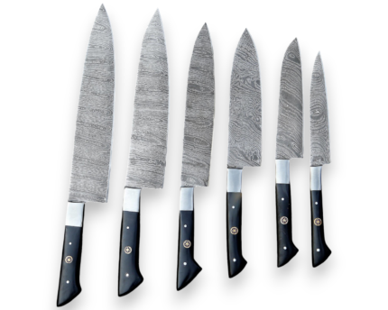 Damascus Kitchen Knife Set